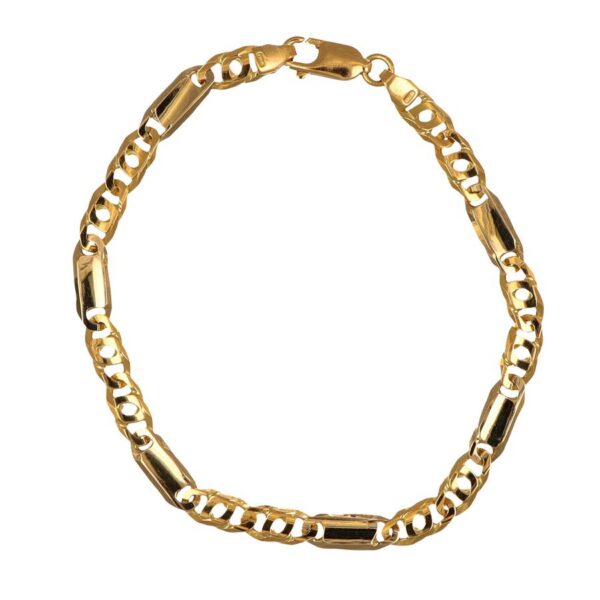 GDG Jewels bracciale maglia figaro in oro 750 bicolore