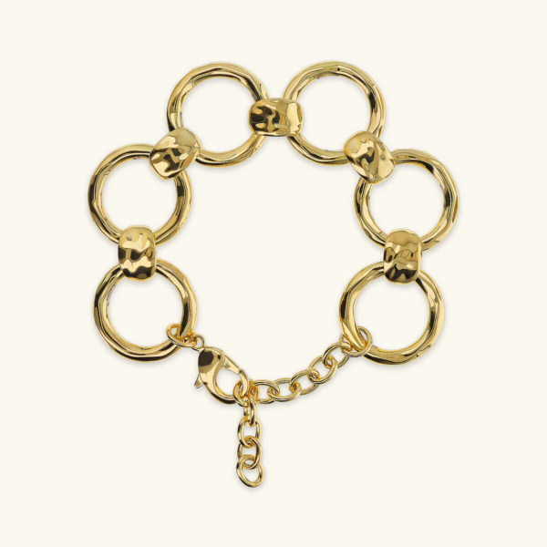 Etrusca Gioielli Bracciale catena in lega golden placcata oro giallo
