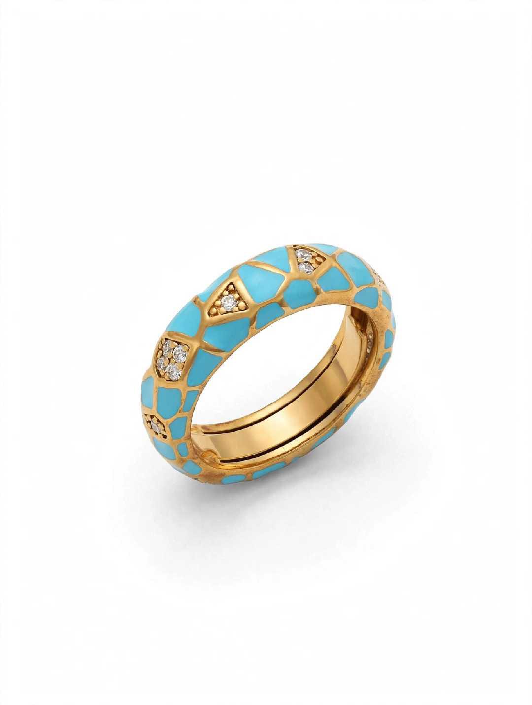 Labrioro Anello in argento con zirconi e smalto - Image 2