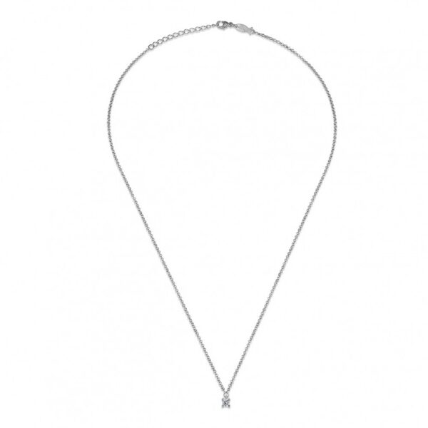 Kurshuni Collana catena puntoluce in argento con zirconi bianchi