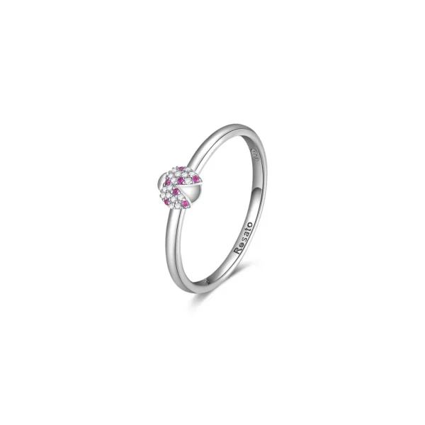 Rosato orecchino cerchietto collezione Allegra in argento con galvanica oro e zircone