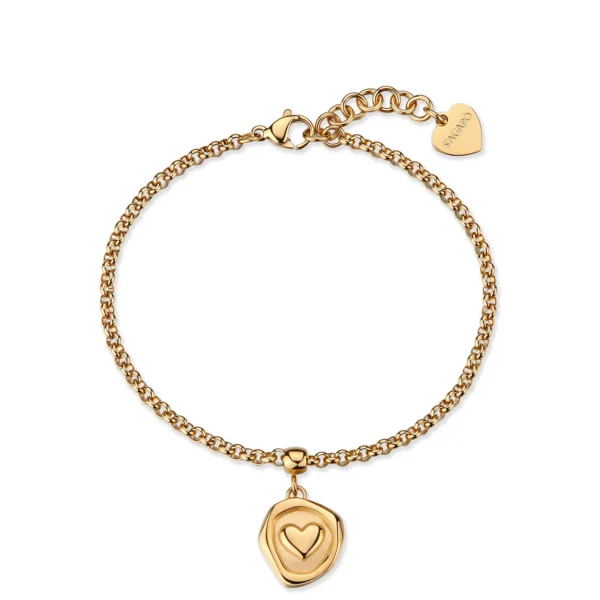 Sagapò bracciale a catena con pendente cuore da 18,5 cm