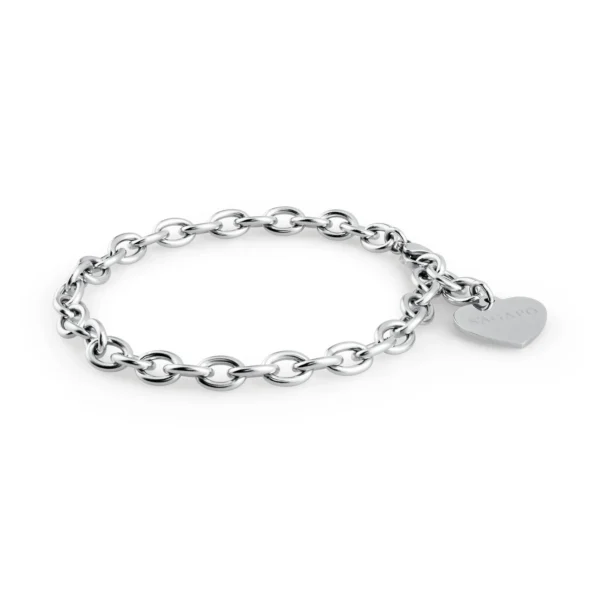 Sagapò bracciale a catena con cuore da 21,5 cm