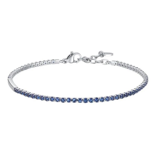 Luca Barra bracciale tennis con zirconi blu